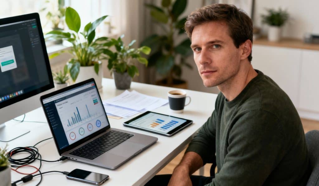 Consultant SEO concentré au bureau