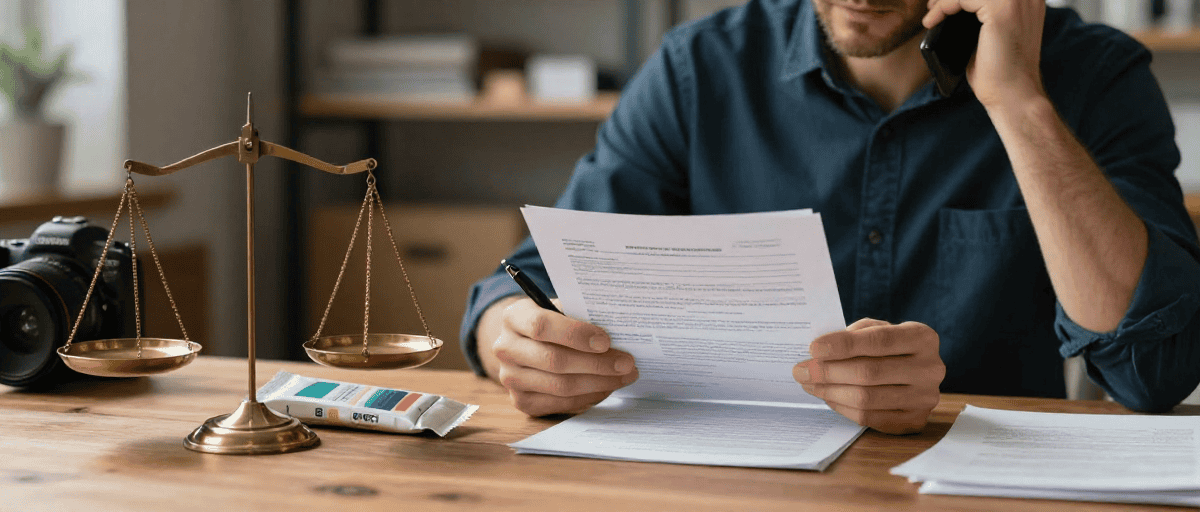 Propriétaire vérifiant documents