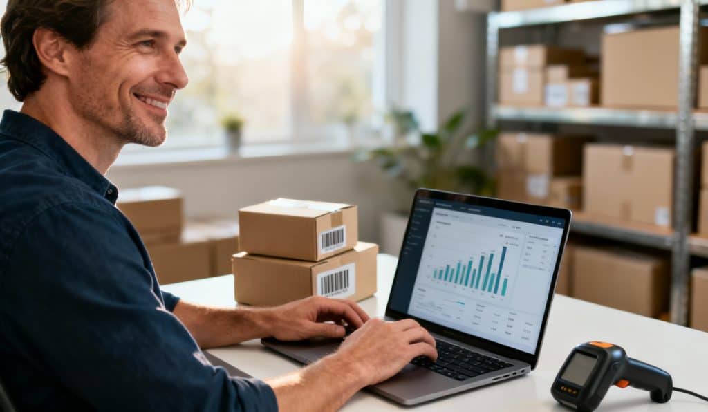 Entrepreneur ecommerce au bureau