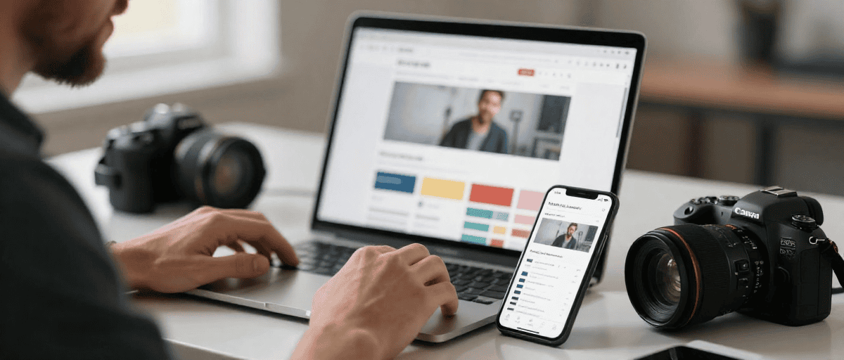 Designer créant site web