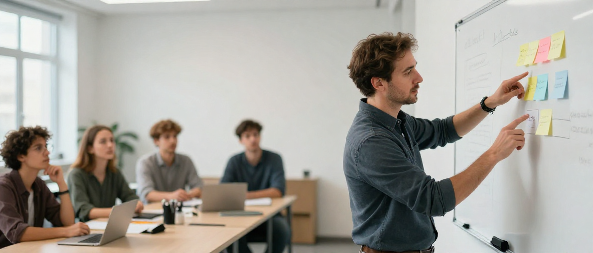 Formateur expliquant le SEO